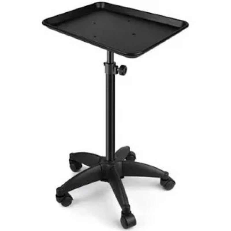 adjustable height salon rolling tray