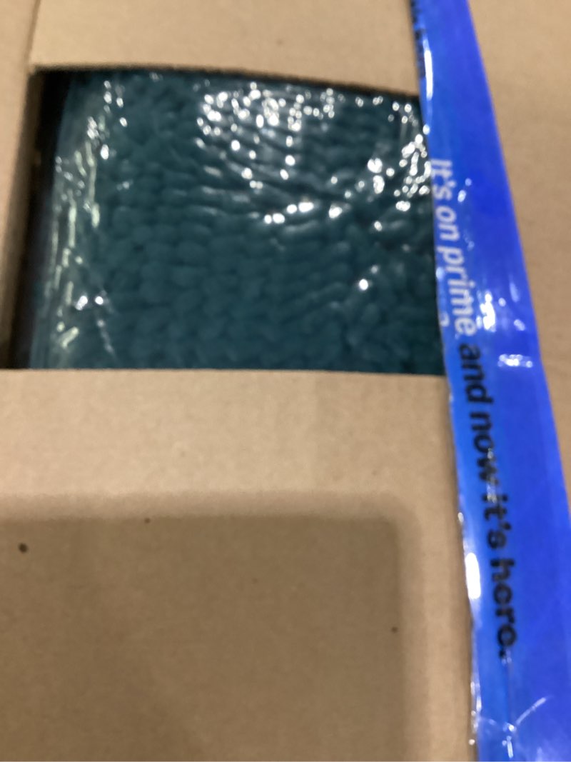 Condition photo showing Good Condition for muddy mat® | super absorbent door mat indoor, microfiber quick dry chenille entryway rug, non-slip front door mat, indoor mats for entryway, machine washable pet rug, atlantic blue 36"x60" atlantic blue 36" x 60"