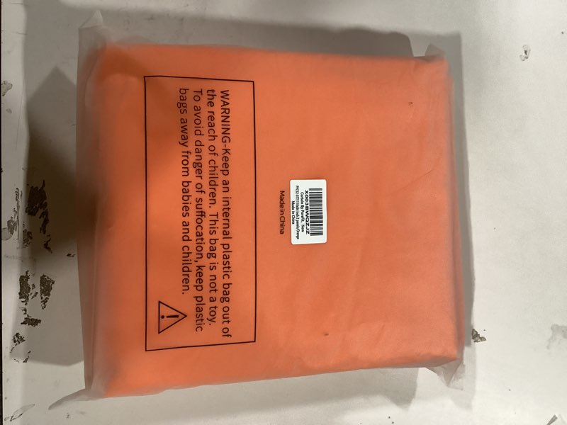 Condition photo showing Good Condition for PureFit Outdoor Curtains for Detachable Sticky Tab Top Patio Waterproof/Weatherproof, UV and Fade Resistant Outside Curtains for Gazebo, Porch, Pergola, Privacy Curtain, 110 x 84 in, 2 Panels, Orange Orange 110"W x 84"L (Pack of 2)