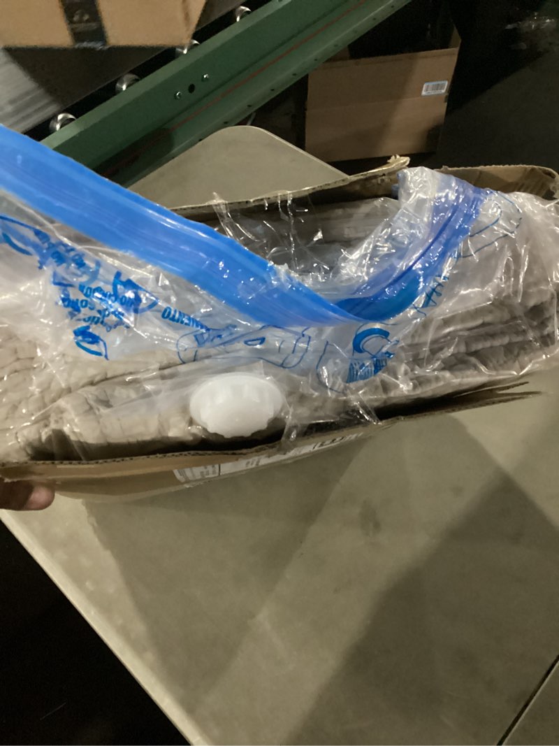 Condition photo showing As Is for WDCOZY 100% Cotton King Size Quilt Set - Beige Box Pick Stitch Soft Lightweight Bedspread, Textured Like Linen, Farmhouse Country Rustic Coverlet, Shabby Chic Gauze Bedding, 3 Pieces Beige King (106"x96")