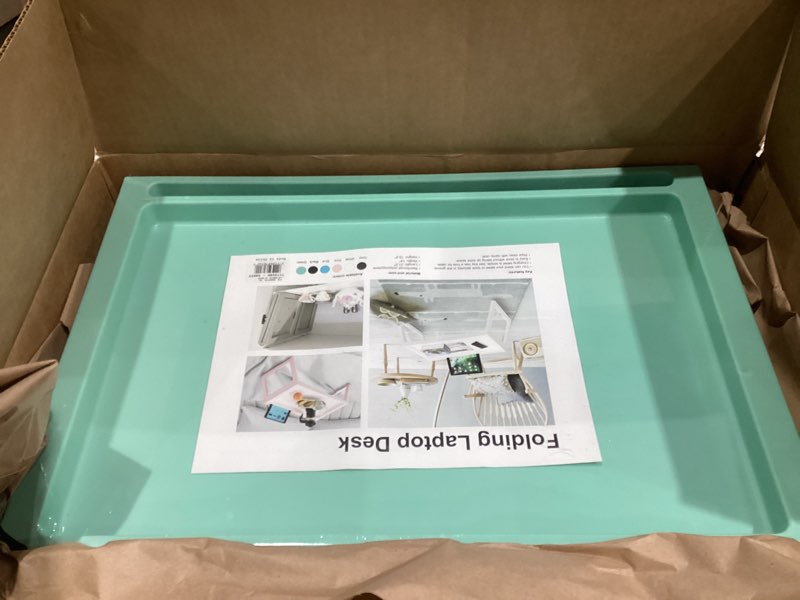 Condition photo showing New/Like New for Dial Industries Lap, Bed or Sofa Tray, Breakfast in Bed Table with Folding Legs, Green, 2 Pack