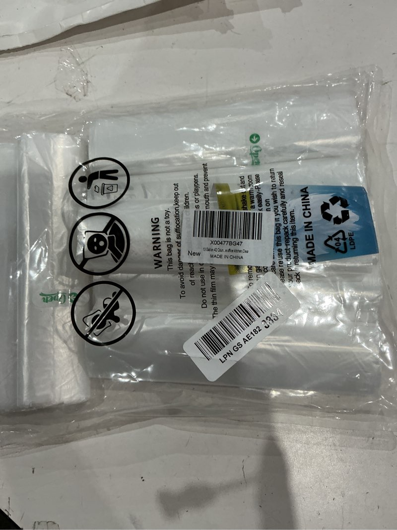 Condition photo showing Good Condition for 13 gallon 40 count tall kitchen trash bags 10 gal 12 gal 13 gal fit 50 liters garbage bags by teivio
