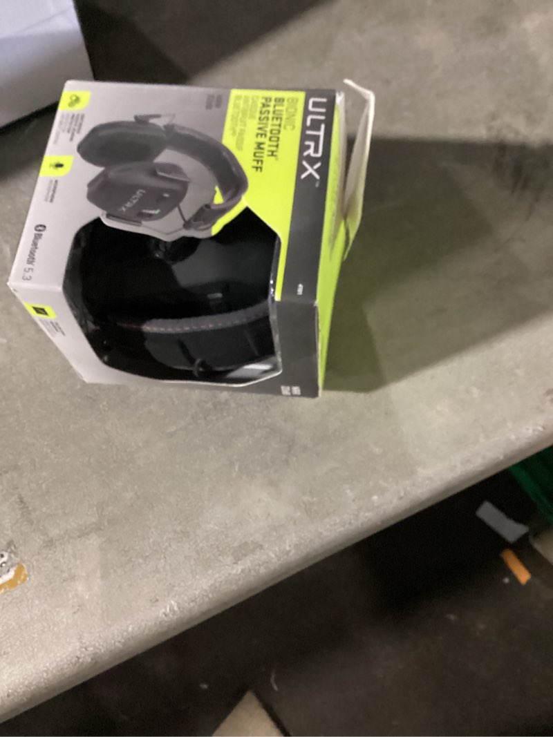 Condition photo showing Good Condition for ULTRX Allen Company Bionic Fuse Bluetooth Earmuff - Ear Safety - Hearing Protection and Noise Reduction - Perfect for Shooting Range, Yardwork, Construction, Woodworking, and More - Midnight Gray