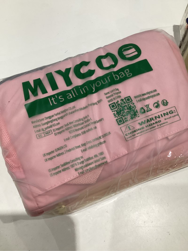 Condition photo showing Good Condition for miycoo lunch bag & lunch box for women men double deck - leakproof insulated soft large adult lunch cooler bag for work, beach, picnic, camping, travel (pink,15l) pink 15l