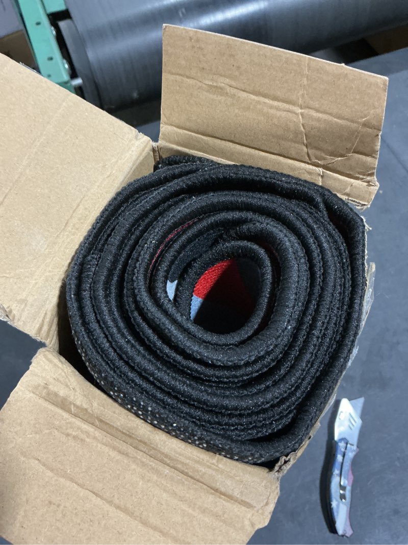 Condition photo showing New/Like New for 3 Pcs Red Black Geometric Kitchen Rugs and Mats Set Anti Fatigue Floor Mat Non Slip Washable Modern Abstract Runner Rug Minimalist Kitchen Decor for Home Office Bathroom, 17" x 30"+17"x47" Red, Black Geometric