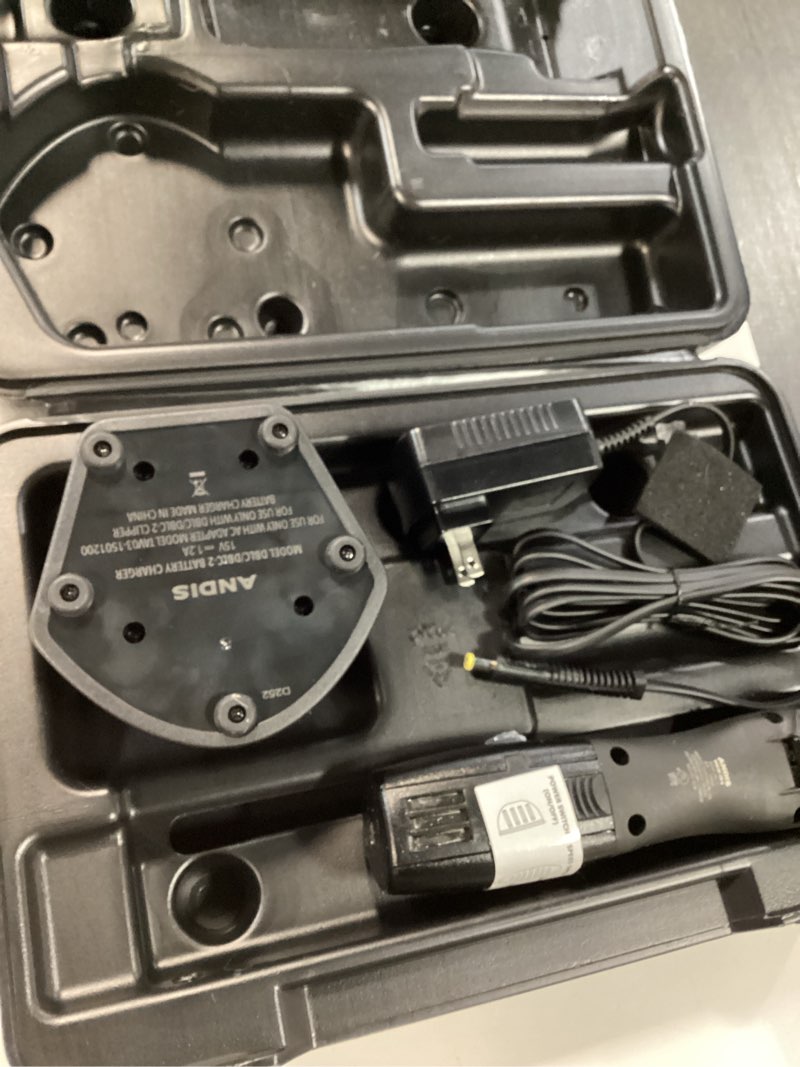 Condition photo showing As Is for andis 79170 pulse zr ii 5-speed detachable blade clipper, cordless animal/dog grooming, removable lithium ion battery, led charge light, black