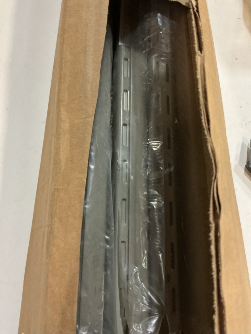 Condition photo showing Good Condition for ClosetMaid ShelfTrack Nickel Standard Upright, Closet System Hardware, 30 in., Double Slot, Durable Steel for Closets, Pantries, Utility, Laundry