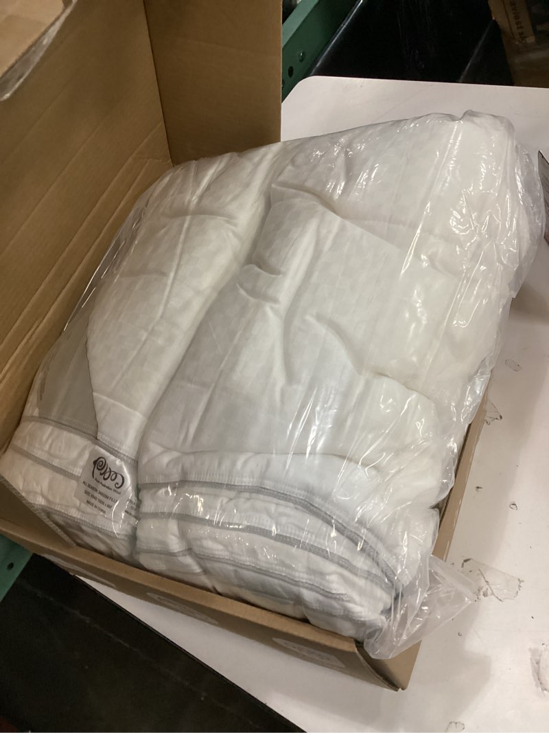 Condition photo showing Good Condition for CUDDLE DREAMS Wool Comforter Duvet Insert, 100% Australian Wool Filling with Soft Noiseless Cotton Shell, Natural Warmth (Midweight for All Season, King) White- 240gsm Filling for All Season KING, 102 IN x 88 IN