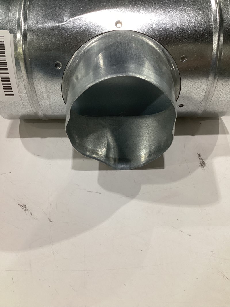 Condition photo showing Good Condition for 6'' inch duct t-joint splitter to 4" inch 90° degree branch connector for exhaust systems - t-shaped metal junction - triple ventilation splitter adapter, 3 way 6x4x6 dryer vent attachment ?6" to 4" inch
