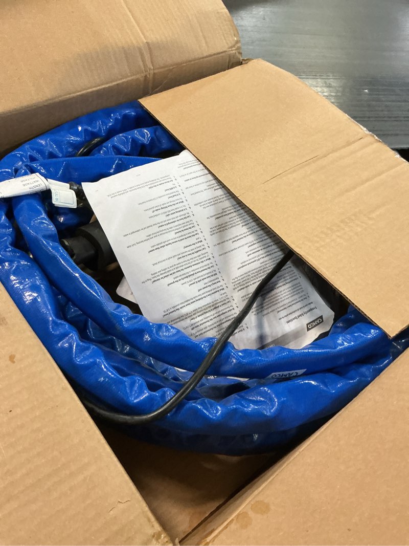 Condition photo showing As Is for Camco 25-Ft Heated Water Hose for RV - Water Line Freeze Protection Down to -20°F/-28°C - Features Energy-Saving Thermostat & Includes Adapter for Connection to Either End of Hose (22911) -20-Degree 25-Foot