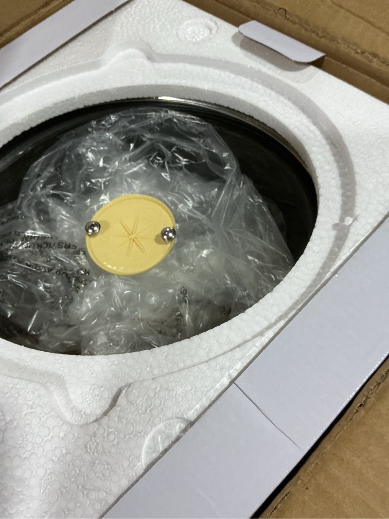 Condition photo showing Good Condition for megachef 3.7 quart oval electric digital slow cooker with black stoneware crock, adjustable timer & temperature control, delay, high, low & warm settings - versatile cooking appliance (cream) 3.7 quarts cream