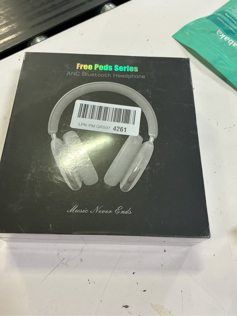 Condition photo showing New/Like New for active noise cancelling headphones,pure bass sound,bluetooth 5.4 wireless headphones,up to 120h battery life and speed charge,hi-res audio,transparency mode,for gym cycling work gift (silver)