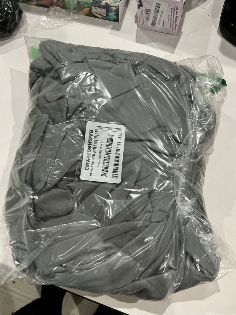Condition photo showing Good Condition for amazon basics lightweight breathable brushed microfiber 3-piece bed sheet set with 14-inch deep pockets, wrinkle resistant, twin xl, dark gray, solid dark gray twin xl