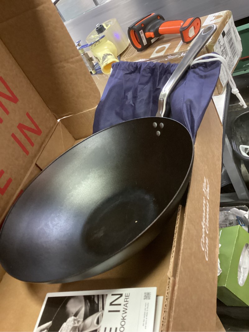 Condition photo showing Good Condition for Made In® Seasoned Carbon Steel Wok 13"