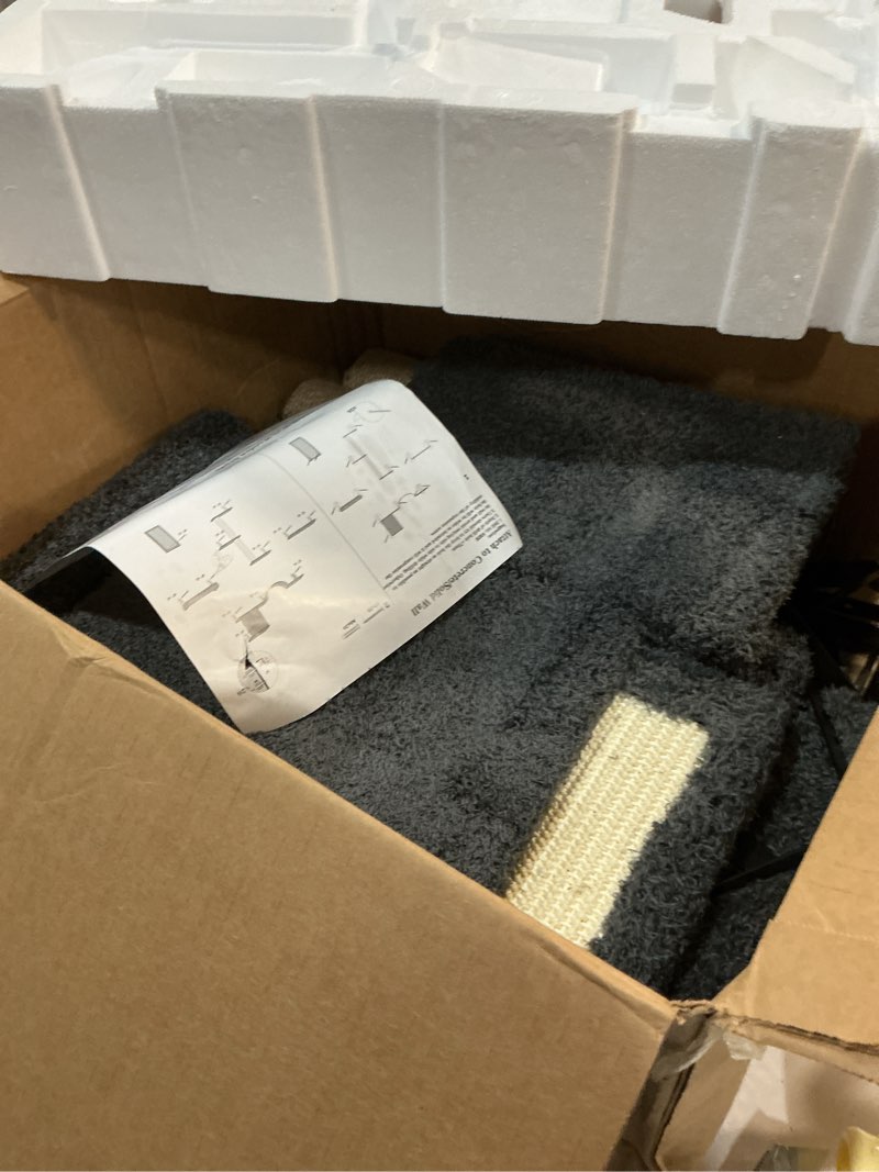 Condition photo showing As Is for cat space saver bundle – total 78.7?×15.8? self?adhesive scratch mats + 5?in?1 wall mounted cat climbing shelves (natural wood)