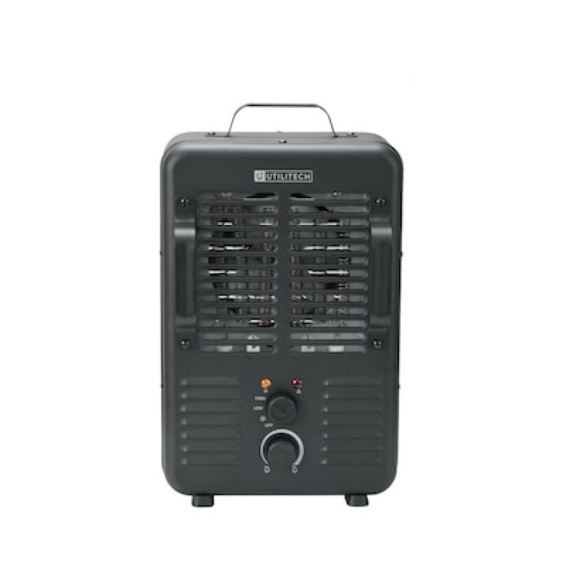 utilitech 1500 -watt utility fan utility indoor electric space heater with thermostat