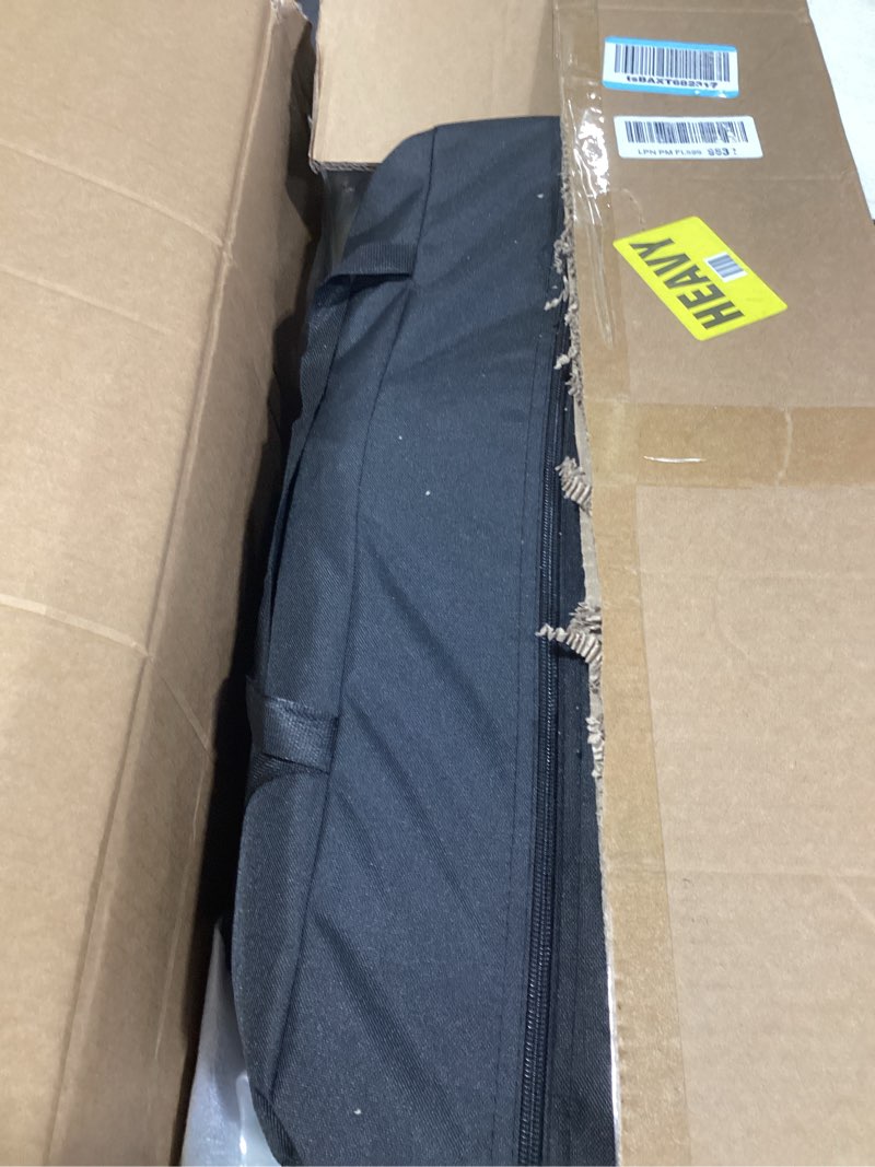 Condition photo showing New/Like New for motorcycle cover shelter storage, 110" x 47" x 63", with lock & carry bag, heavy duty 600d oxford vehicle shed cover garage tent with 2 roll-up side windows - black