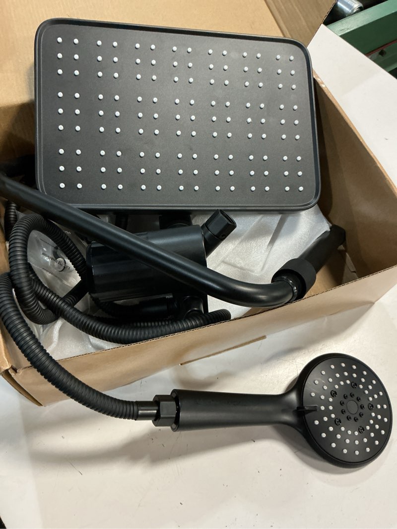 Condition photo showing Good Condition for filtered shower head with handheld,12 inch high pressure rain shower head with adjustable extension arm,dual shower filter head for hard water,tool-free diy kit,black