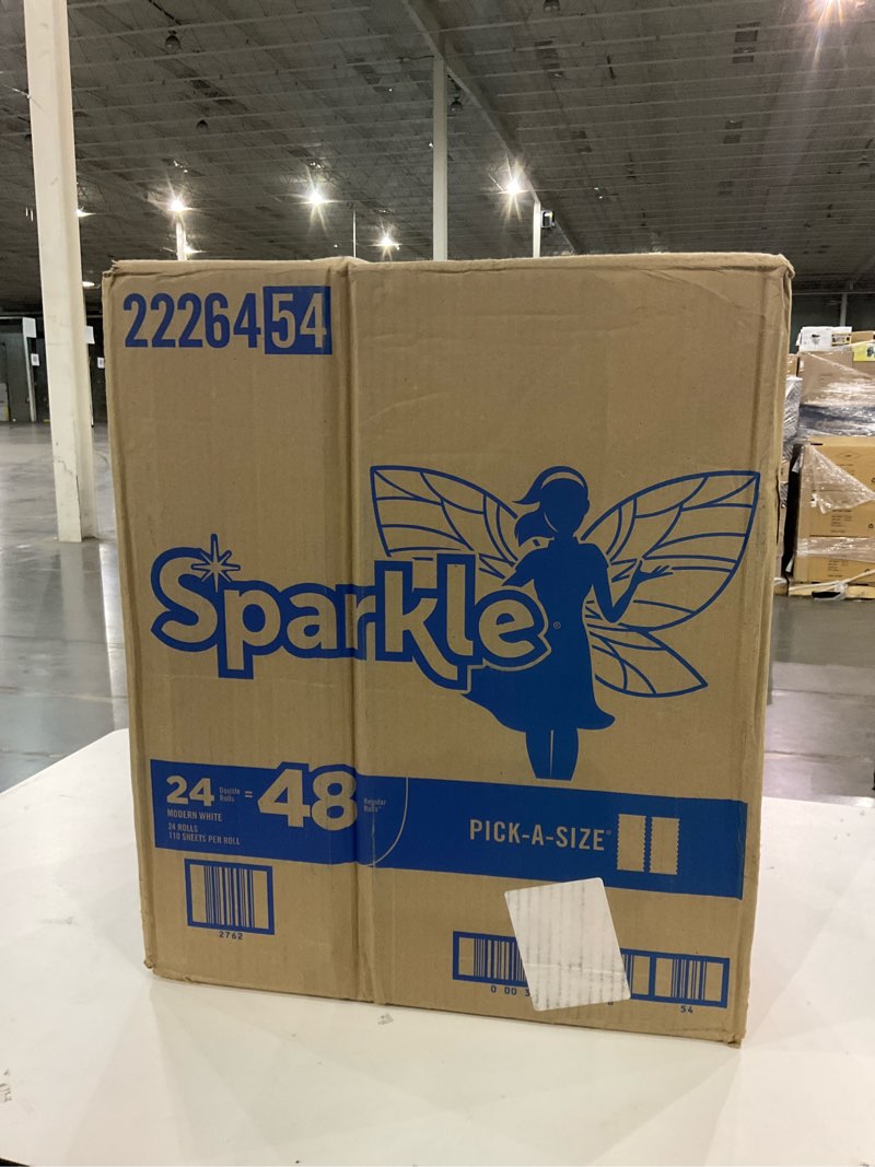 Condition photo showing New/Like New for Sparkle Pick-A-Size Paper Towels, 24 Double Rolls = 48 Regular Rolls, Everyday Value Paper Towel with Full and Half Sheets 2640 Sheet (Pack of 1)