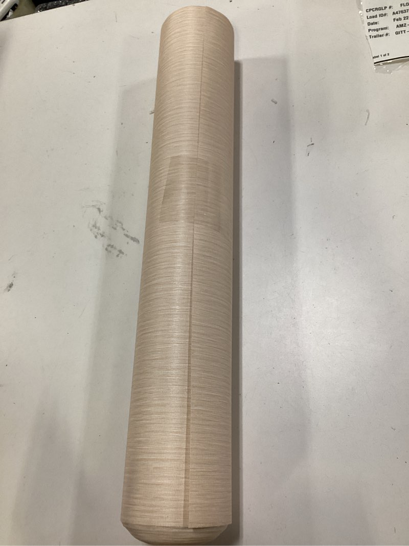 Condition photo showing Good Condition for 20.8" x 196.8" Grasscloth Wallpaper, Beige Textured Peel and Stick Wallpaper for Decor Bedroom Kitchen Cabinet Beige 20.8" x 196.8"