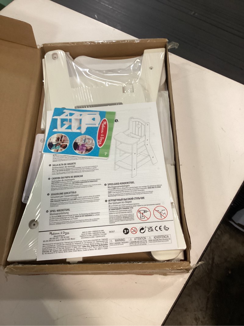 Condition photo showing Good Condition for Melissa & Doug Play High Chair Pretend Play High Chair Baby Doll Accessories