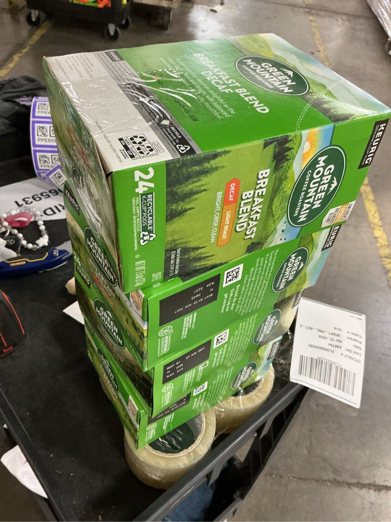 Condition photo showing New/Like New for ((bb:25/aug/2017))green mountain coffee breakfast blend decaf keurig k-cup coffee pods decaffeinated light roast