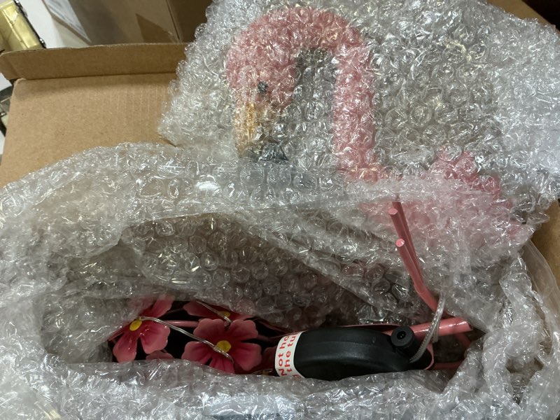 Condition photo showing Good Condition for homeimpro garden solar lights flamingo yard decor gifts for women outdoor decorations stake lights, waterproof warm white 27 led for lawn,patio, courtyard, for mom grandma pink