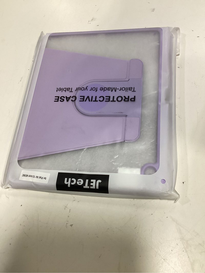 Condition photo showing Good Condition for jetech rotating case for ipad air 13-inch m4/m3/m2 (2026/2025/2024) with pencil holder, 360 degree rotation protective stand cover clear back, auto wake/sleep (purple)
