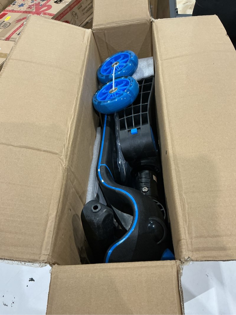 Condition photo showing Good Condition for gotrax ks3 pro folding kick scooter for kids, one key removable seat & 3 extra wide pu light-up wheels and anti-slip deck, adjustable height handlebar and lean-to-steer scooter for children aged 2-8 blue