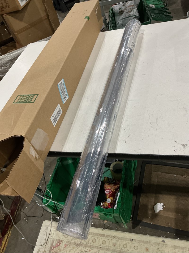 Condition photo showing Good Condition for lovepads clear table cover protector 36 x 60 inch, 1.5mm thick plastic table cover, table protector for dining room table, waterproof vinyl tablecloth table pad mat for kitchen, dresser, writing desk 36" x 60" (rectangular) clear 1.5mm