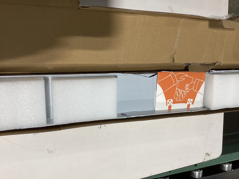 Condition photo showing As Is for iiioiiia stove top magnetic shelf for kitchen organization, 30" magnetic spice rack over the stove, 4" deep spice organizer with border all around, brushed stainless, silver 30" silver