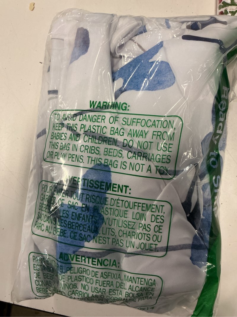 Condition photo showing Good Condition for withloc no hook shower curtain with snap in liner, removable liner water repellent, easy install & machine washable, hotel style bathroom watercolor floral curtain, blue white, 71" w x 74" l blue white 71"w x 74"l (pack of 1)