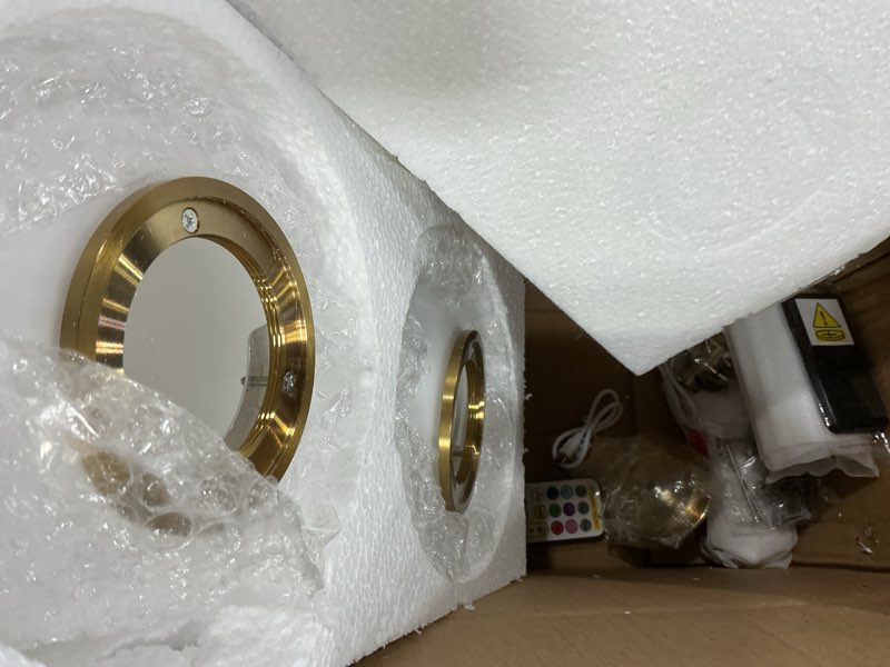 Condition photo showing New/Like New for battery operated wall sconces set of 2,dimmable wall sconce battery powered with remote control,indoor not hardwired wall lamp for bedroom, mid-century modern wall light chrome