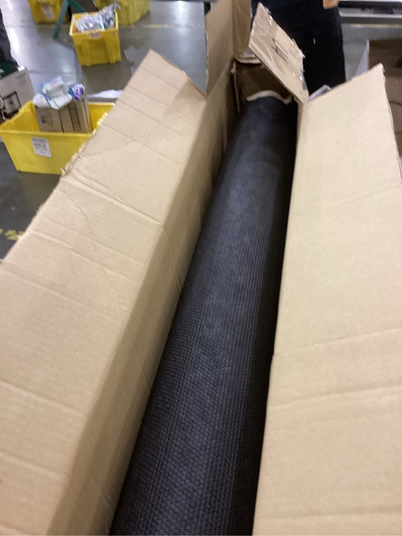 Condition photo showing As Is for Black Carpet Runner 3x10 Feet, Extra Thick Non-Slip Waterproof Aisle Rug with Rubber Backing, Rolled Shipping, No Creases, Perfect for Weddings, Parties, Events, Banquets & Elegant Entrances Black 3' x 10' (Rectangular)