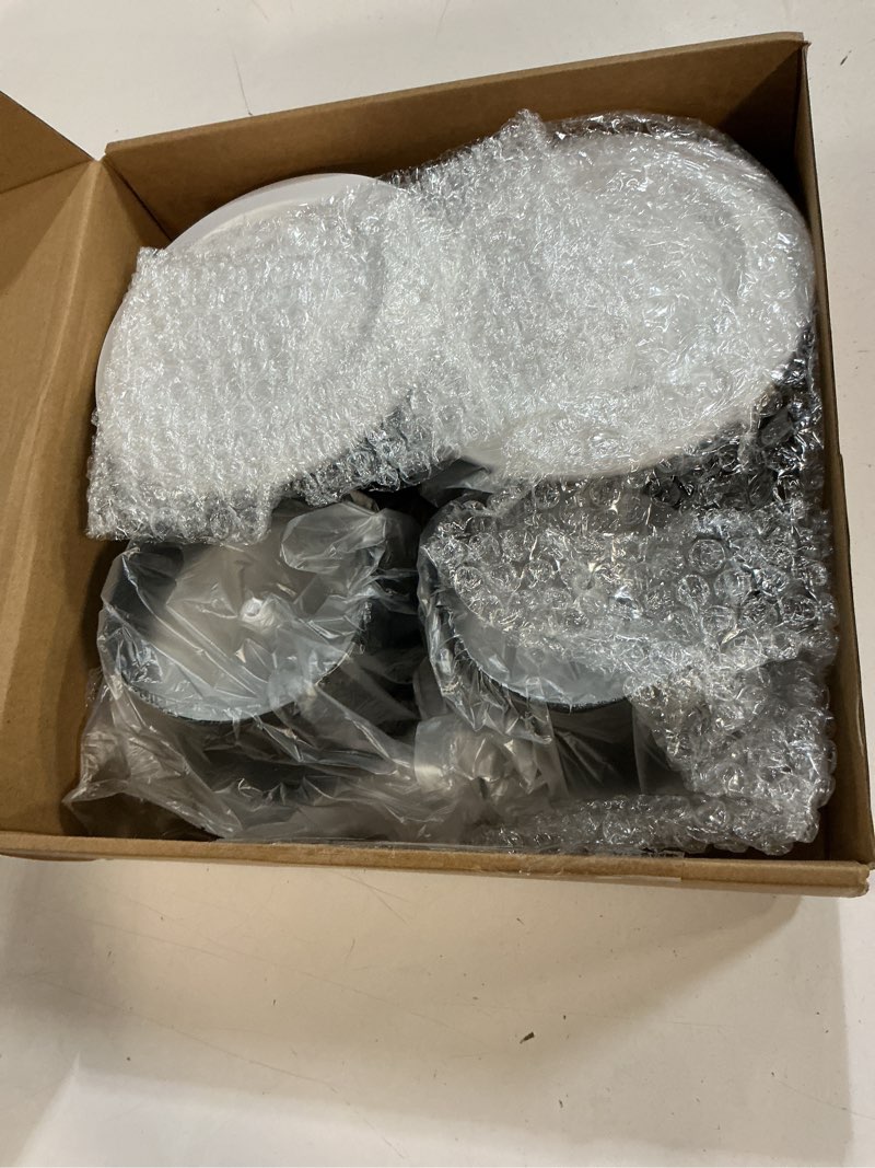Condition photo showing Good Condition for baquler 4 pcs 4 inch round air vent cover, adjustable ceiling diffuser vent bulk, abs hvac cover for ceiling & wall, soffit for bathroom kitchen attic, easy install, white 4 4 inch