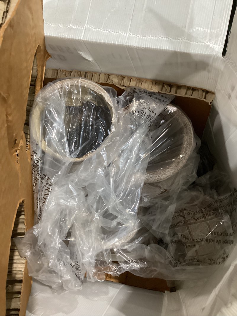 Condition photo showing As Is for item broken))))))allen + roth 26-in h resin water tiered outdoor fountain pump included
