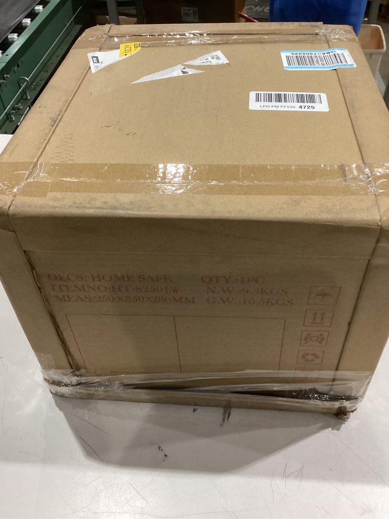 Condition photo showing Good Condition for 1.0 Cubic Feet Fingerprint Fireproof Home Safe With Fireproof Document Bag, Digital Security Safe With Removable Shelf Secure Cash, Jewelry and Valuables. (With fireproof bag, 9.8”H X 13.8”W X 11”D) 9.8”H X 13.8”W X 11”D With fireproof bag