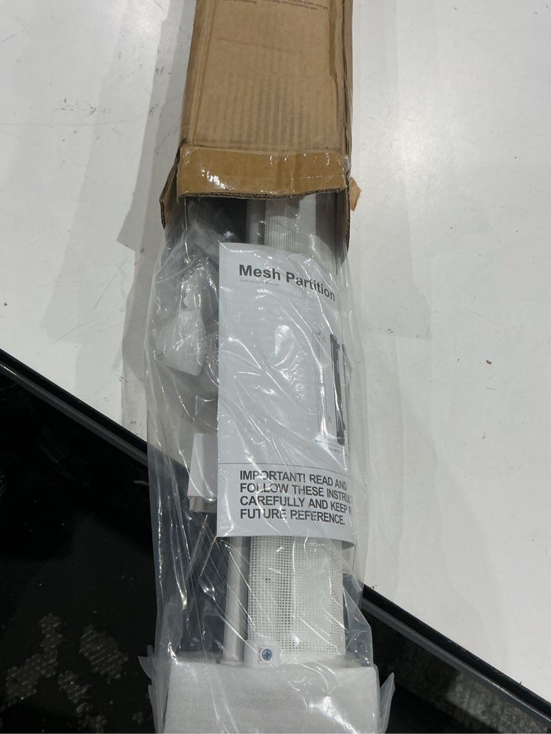 Condition photo showing As Is for one-hand operation retractable baby gates, 59 inch retractable gate with reinforced strip design to prevent crawling through, 5 ft retractable dog gate for stairs, doorways, hallways white 34" tall x 59" wide