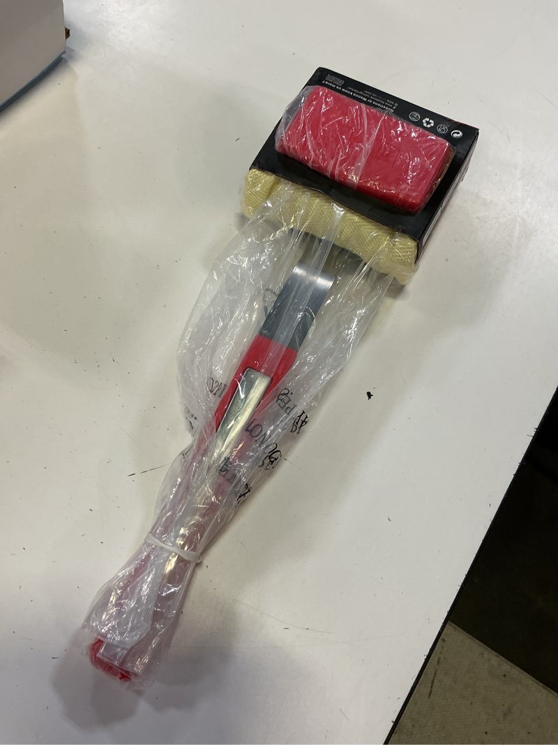 Condition photo showing Good Condition for grillart grill brush bristle free. steamwizards bbq replaceable cleaning head, unique seamless-fit scraper tool for cast iron/stainless-steel grates, safe barbecue grill cleaner-red grill brush & scraper