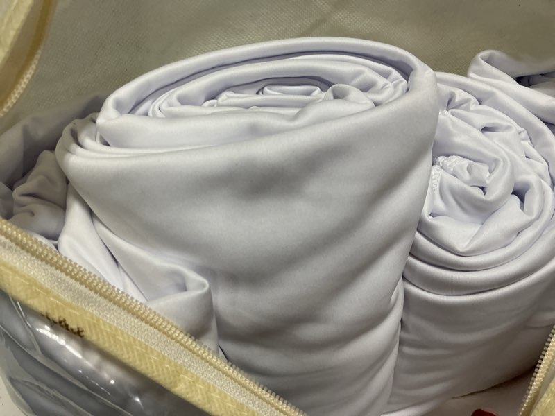 Condition photo showing Good Condition for wokceer ivory backdrop curtain for wedding parties 10x8ft wedding curtains backdrop drapes polyester for photoshoot baby shower birthday party curtains photography background 5 panels 5x8ft 10ftx8ft ivory