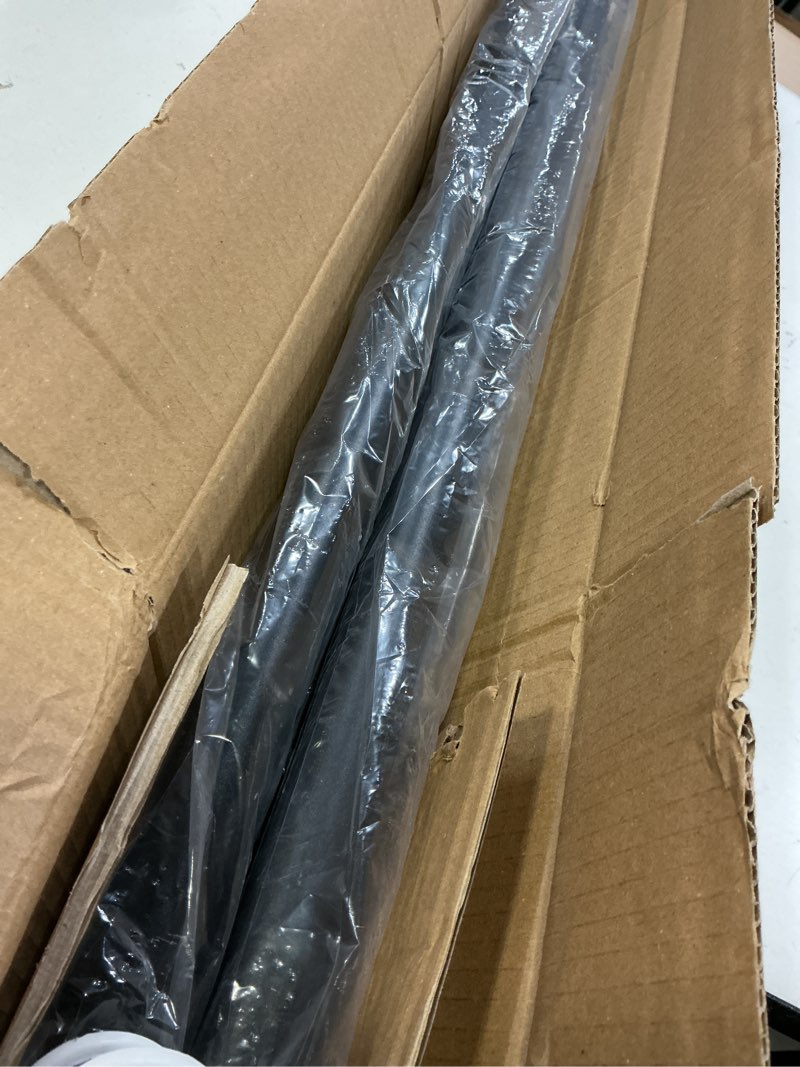 Condition photo showing Good Condition for Tension Curtain Rod 43 to 162 Inches (3.6 to 13.5 ft), 1.26" Diameter Spring Adjustable Heavy Duty Long Large Curtains Pole for Windows Door Bathroom Patio Outdoor No Drilling, Black 122-162 Inch