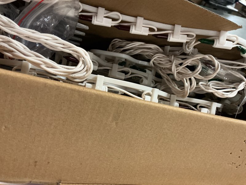 Condition photo showing Good Condition for Christmas Lights - 4 Pack 16” Christmas Window Silhouette Light LED String Light Include Candy Cane Stocking Santa Reindeer Xmas Light Decor with 50 Bulbs for Holiday Indoor Wall Door Glass Decoration Style2