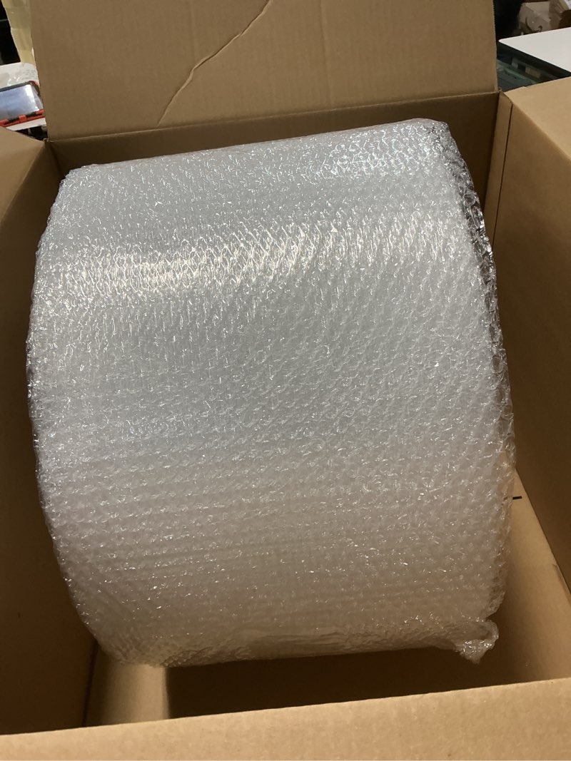 Condition photo showing New/Like New for Amazon Basics Bubble Cushioning Wrap Packing Material for Fragile Items, Perforated, 12 inch x 175 ft Long Roll, Small 3/16", Clear Clear 12 inch x 175 ft
