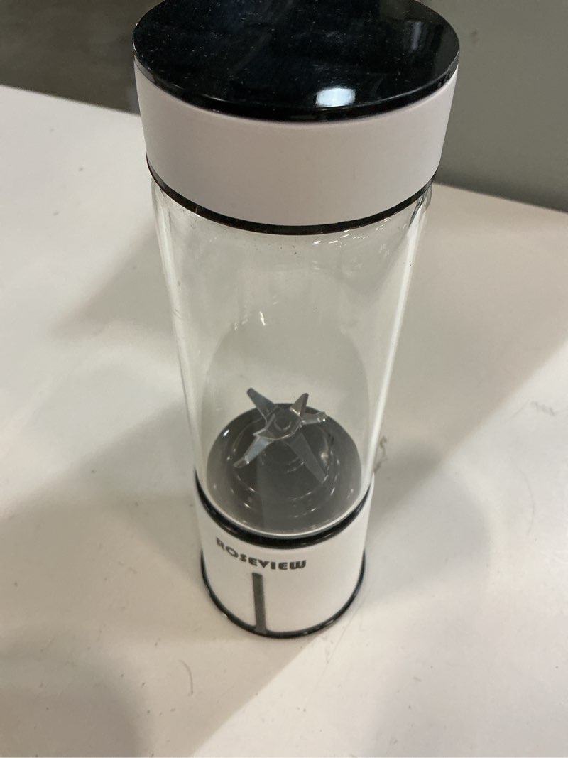 Condition photo showing Good Condition for portable smoothie blender roseview glass cordless mini shakes cup blend for smoothies usb rechargeable juicer 2 battery handheld personal travel jet mixer (black steel) (egg white)