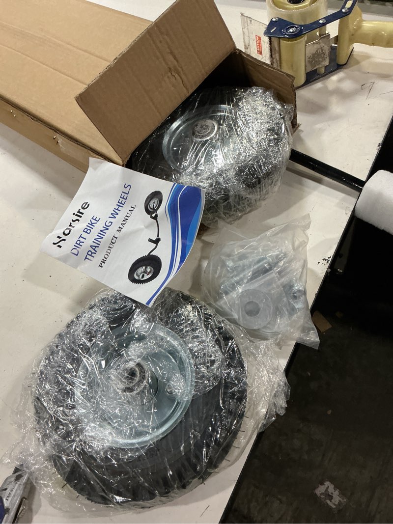 Condition photo showing New/Like New for dirt bike training wheels for pw50, mx125 & crf50 | universal fit 50cc 49cc kids dirt bikes | compatible with yamaha pw50/ttr50, razor mx125/mx350/mx400, honda crf50 | easy install & 10-year warranty