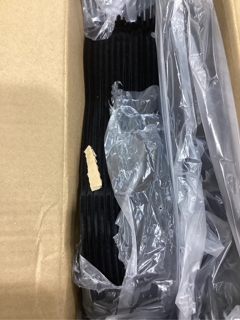 Condition photo showing Good Condition for ZOBER Black Velvet Hangers 50 Pack - Clothes Hangers, Coat Hanger for Pants & Dress Clothes - Non Slip w/ 360 Degree Swivel, Holds up to 10 lbs - Strong Felt Hanger for Clothing Black 50 Pack