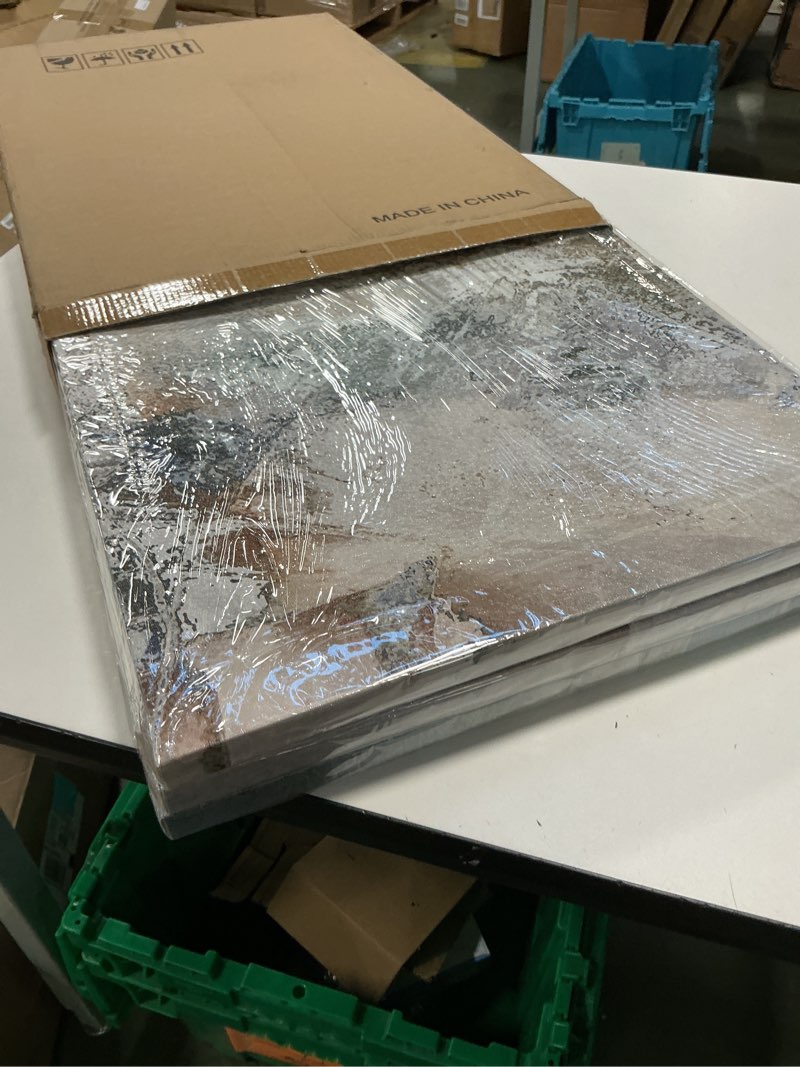 abstract canvas wall art blue grey canvas picture decor painting prints for bedroom living room office home decoration framed 16" x 24" x 3 pieces