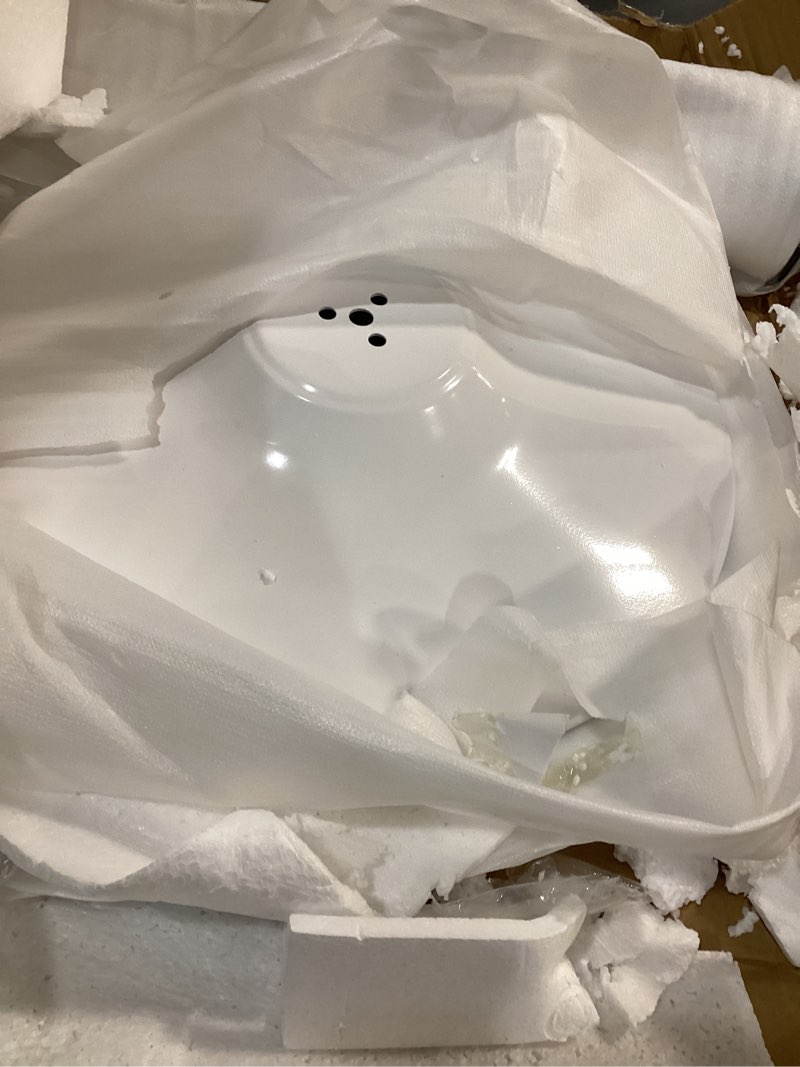 Condition photo showing Good Condition for 24 inch Small Round Dining Table for 2-4 People, Mid Century Modern Wood Tulip Table for Kitchen, Living Room, Restaurant, Office, Cafe, White