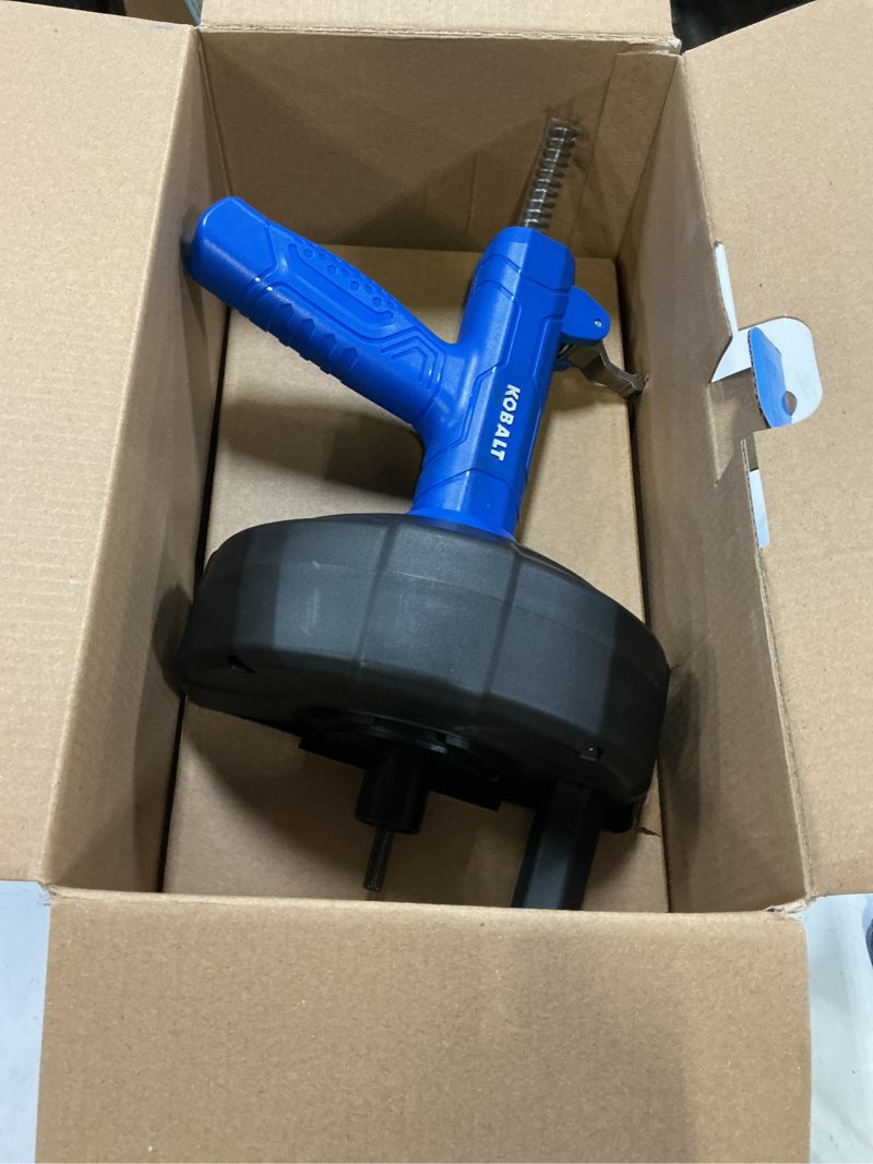 Condition photo showing As Is for kobalt 1/4-in x 25-ft high carbon wire hand auger for drain