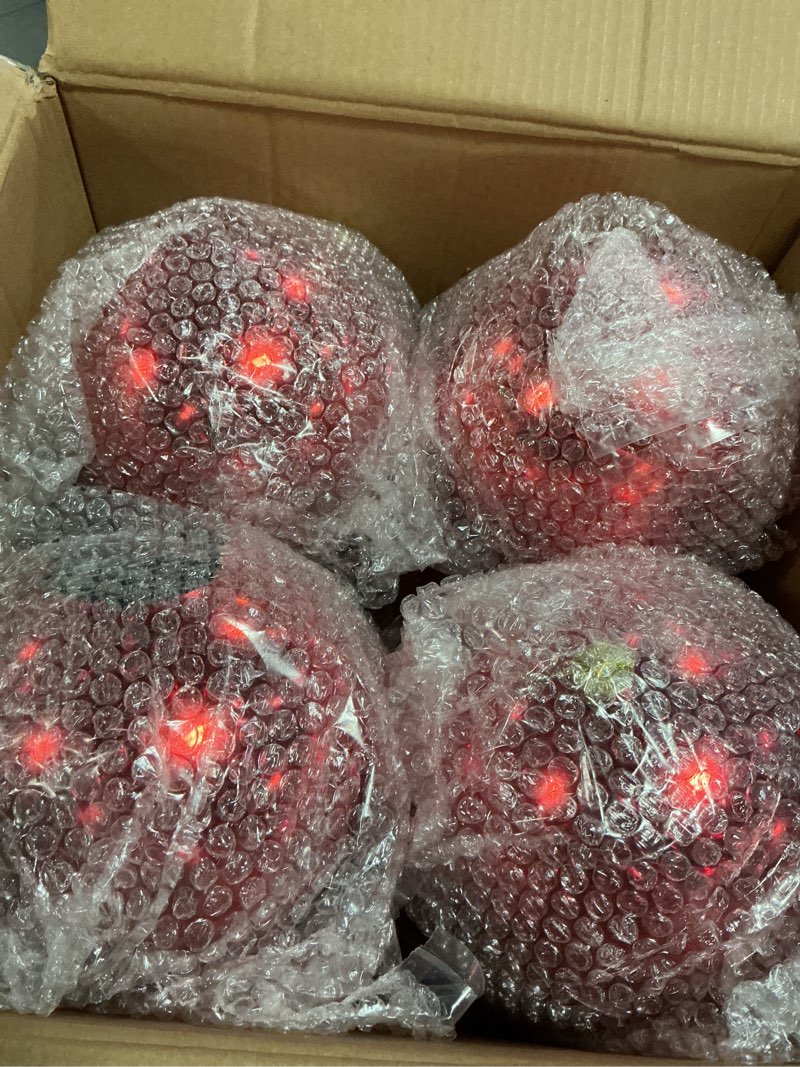 Condition photo showing Good Condition for Weysat 8 Pcs 8 Inch Extra Large Christmas Hanging Ornaments Oversized Plastic Balls for Outside Lawn Yard Tree Hanging Decorations 8 8 Inch